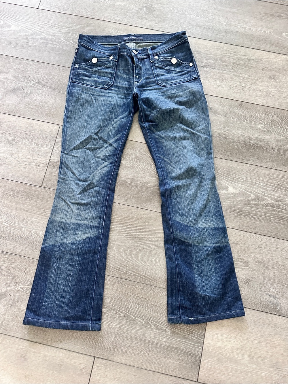 Women's Rock & Republic Dark Blue Flared Jeans